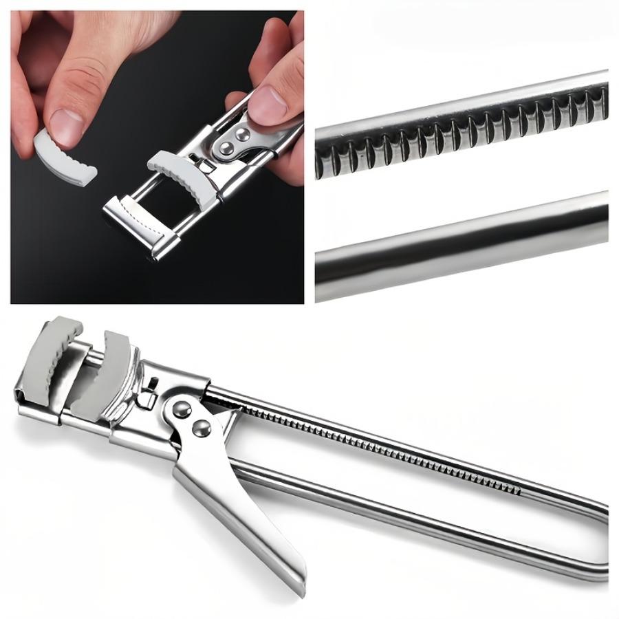 Adjustable Stainless Steel Can Opener Set with Three Pieces - Ideal for Kitchen Use, Especially for Those with Limited Hand Strength Or Arthritis