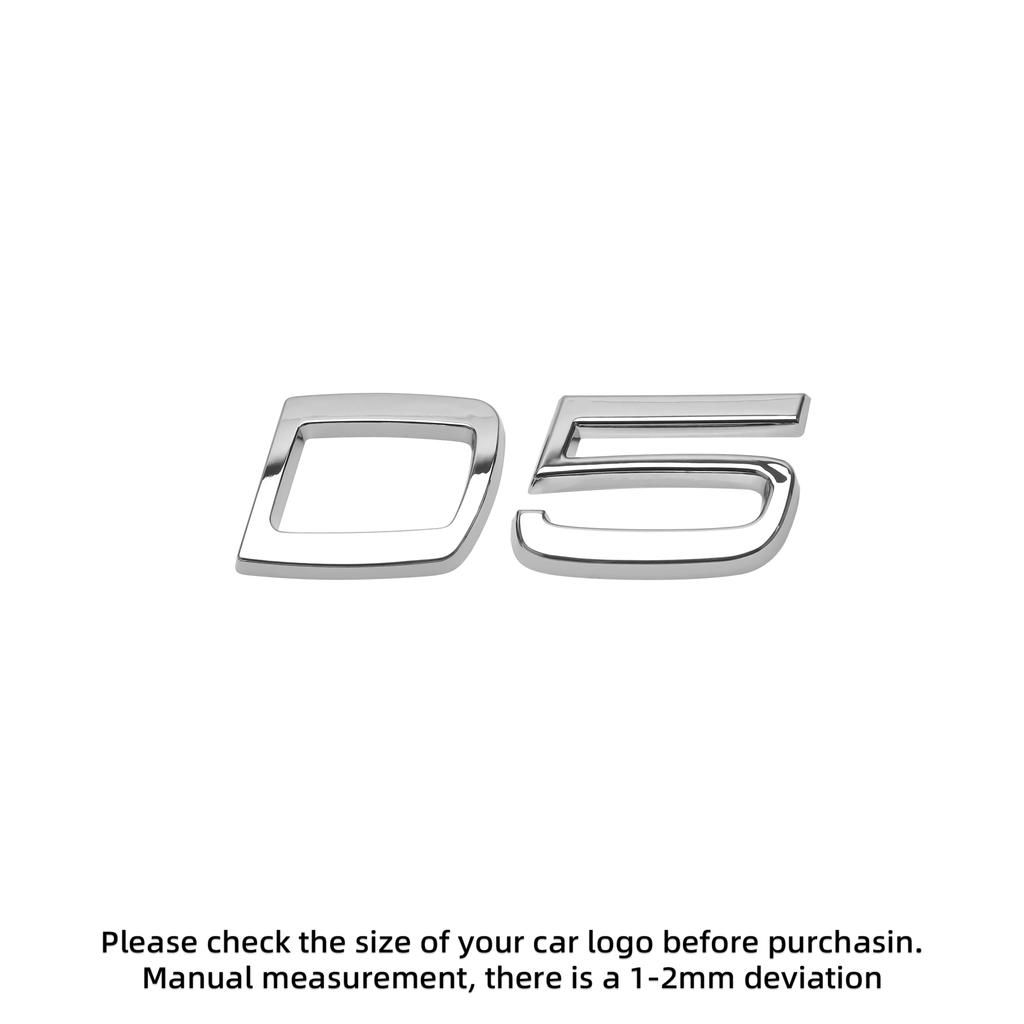 3D ABS Buchstaben Aufkleber für Für Volvo D2 D3 D4 D5 D6 D7 D8 Auto Heckklappe Heckklappe Seitenkotflügel Abzeichen Emblem Aufkleber Dekoration