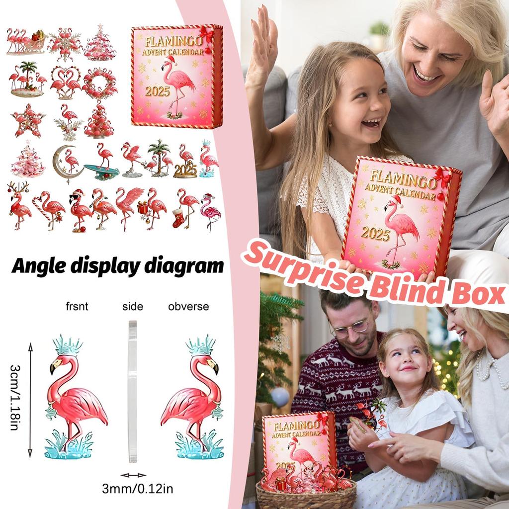 Odpočítávací kalendář obsahuje 24 dárků, odpočítávací kalendář a překvapení.