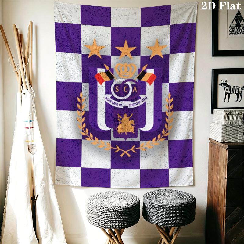 R.S.C. Anderlecht Wall Tapestry Aesthetic Wall Hanging Printed Fabric Blanket Decorative Tapestries for Bedroom Living Room Home Decor