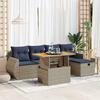 VidaXL Garden Lounge Set 6 Pcs with Cushions Black Braided Resin Acacia 3328055