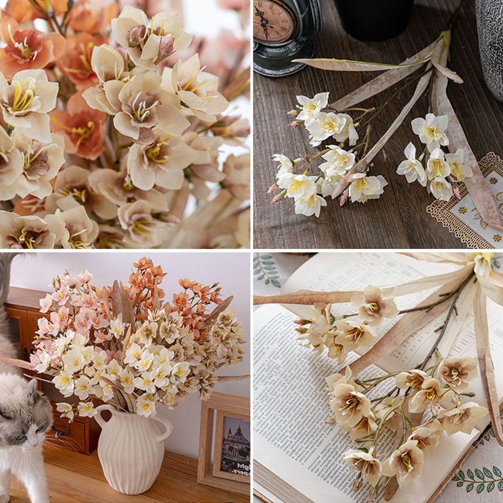 Elegant Silk Narcissus Flower Luxury Fake Flower Artificial Narcissus Branch  Wedding Decor