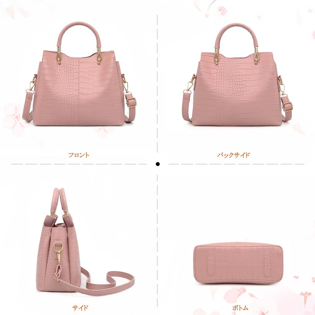 Set de Bolso de Mano para Mujer NICOLE & DORIS de 3 Capas con Relieve de Cocodrilo, con Cartera y Clutch. Bolso de Mano Impermeable de Cuero PU de Cocodrilo para el Trayecto al Trabajo. Elegante