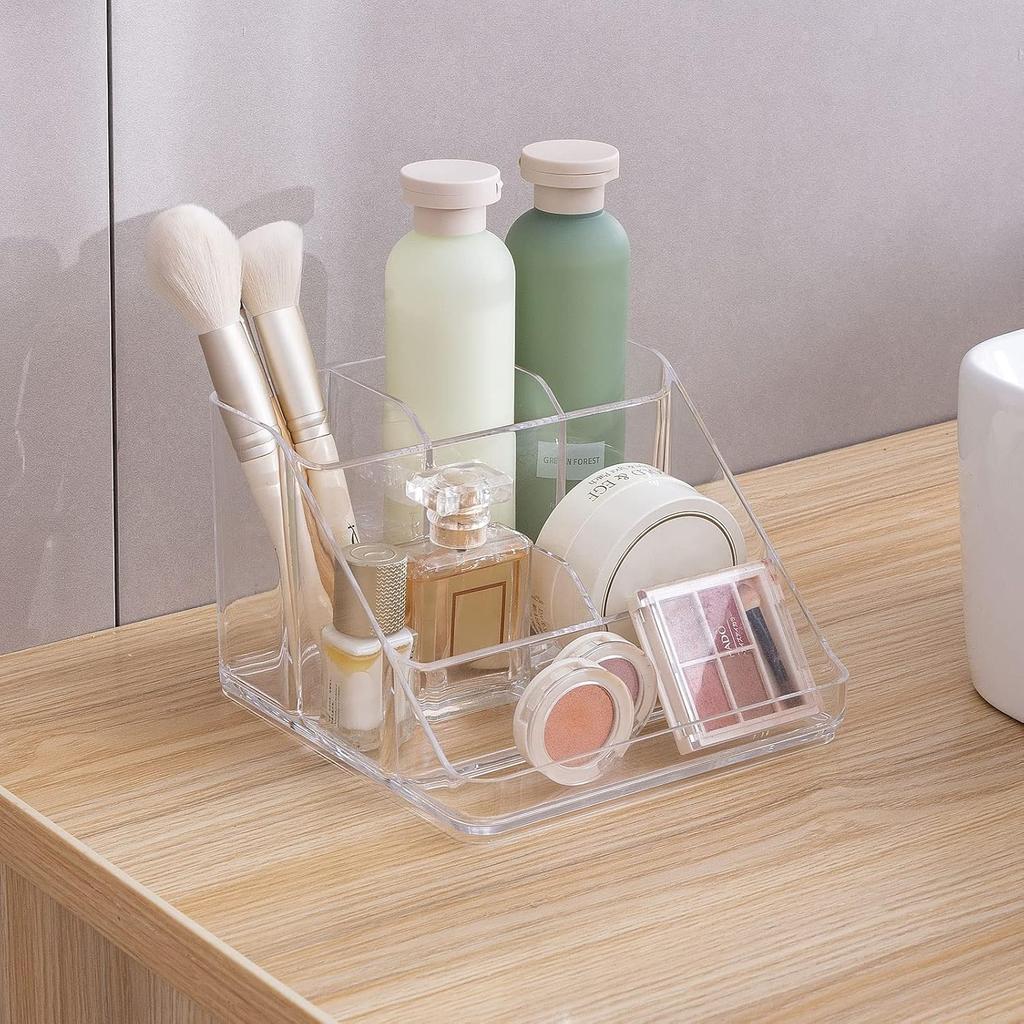 Ettori APLOP Makeup Organizer Tray, 6-Compartment Vanity Makeup Organizer for Jewelry, Hair Accessories, Bathroom Counter or Dresser