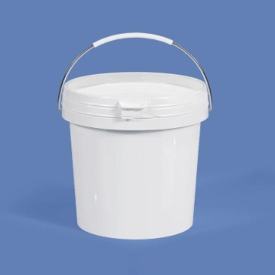 Secchio Multiuso Robusto Secchio Rotondo in Plastica con Manico Comodo, Contenitore Multiuso Impilabile per Interni ed Esterni, Contenitore per Liquidi per