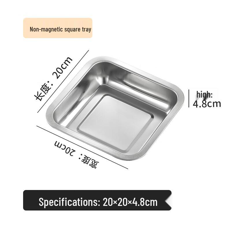 Stainless Steel Square Food Serving Tray