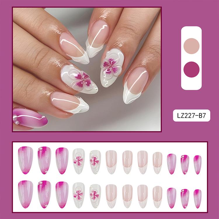 French Rhinestone Handmade Press-On Nail Tips