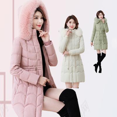 Damen Parkas mit Schnürung und Kapuze, Pelz, Baumwolle, Herbst/Winter, dicke Maxi-Steppmäntel, Taschen, Jacken, warme Oberbekleidung