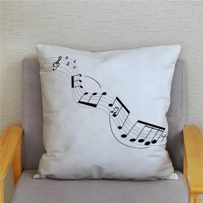 Music Notes Pillowcase Soft Cotton -Unique Piano Key Design for Music Lovers Comfortable and Stylish Perfect Gift for Home Decor