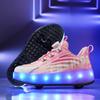 Factory Skates Boys Runaway Shoes Girls Children Invisible Roller Skates Adult Charging Flashing Ultra Light Wheel Shoes