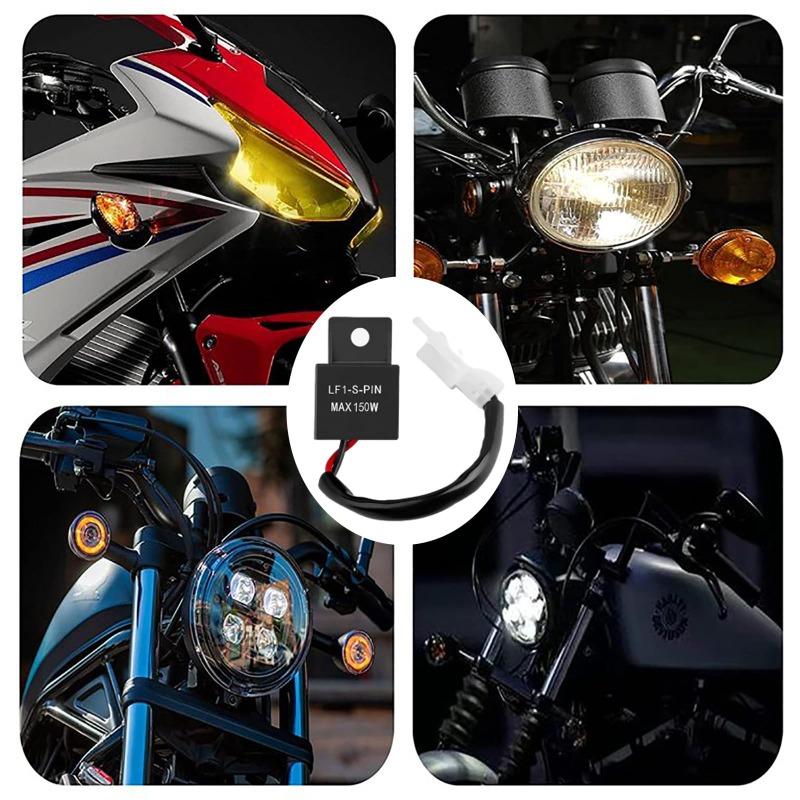 Motorcycle Motor Turn Signal Bulb for Honda Kawasaki Suzuki Hyper Flash 150W 12A 2Pin Electronic LED Flash Relay 2025 New