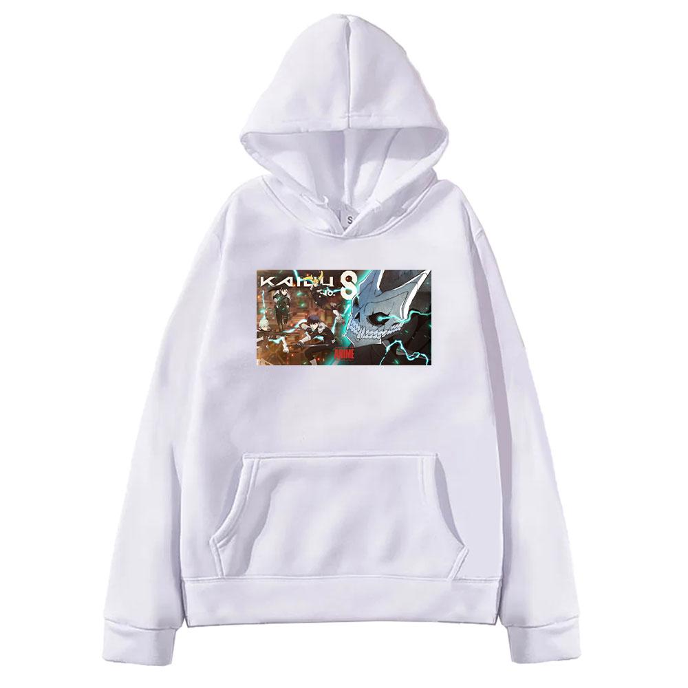 Japan Anime Kaiju No. 8 Cool Printed Men Women Hoodies Casual Oversized Streetwear Classic Simple Pullover Harajuku Sweatshirt