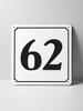 Metal Sign Black House Number On White Background Outdoor Wall Art Decor