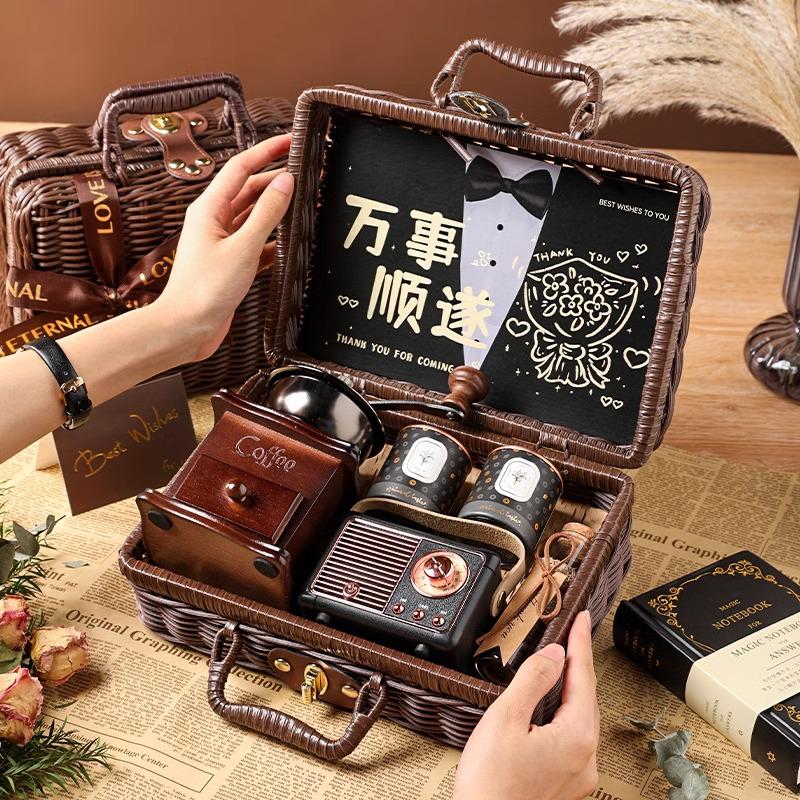 Pánská dárková sada kávovaru: Ideální k narozeninám, kreativní nikové dárky pro svědky nebo pro přítele a manžela.