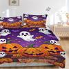 3PCs Halloween Decorations Design Cover Set, Breathable Fabric, Machine Washable (1 Duvet Cover + 2 Pillowcases) (Without Quilt) yy250911091