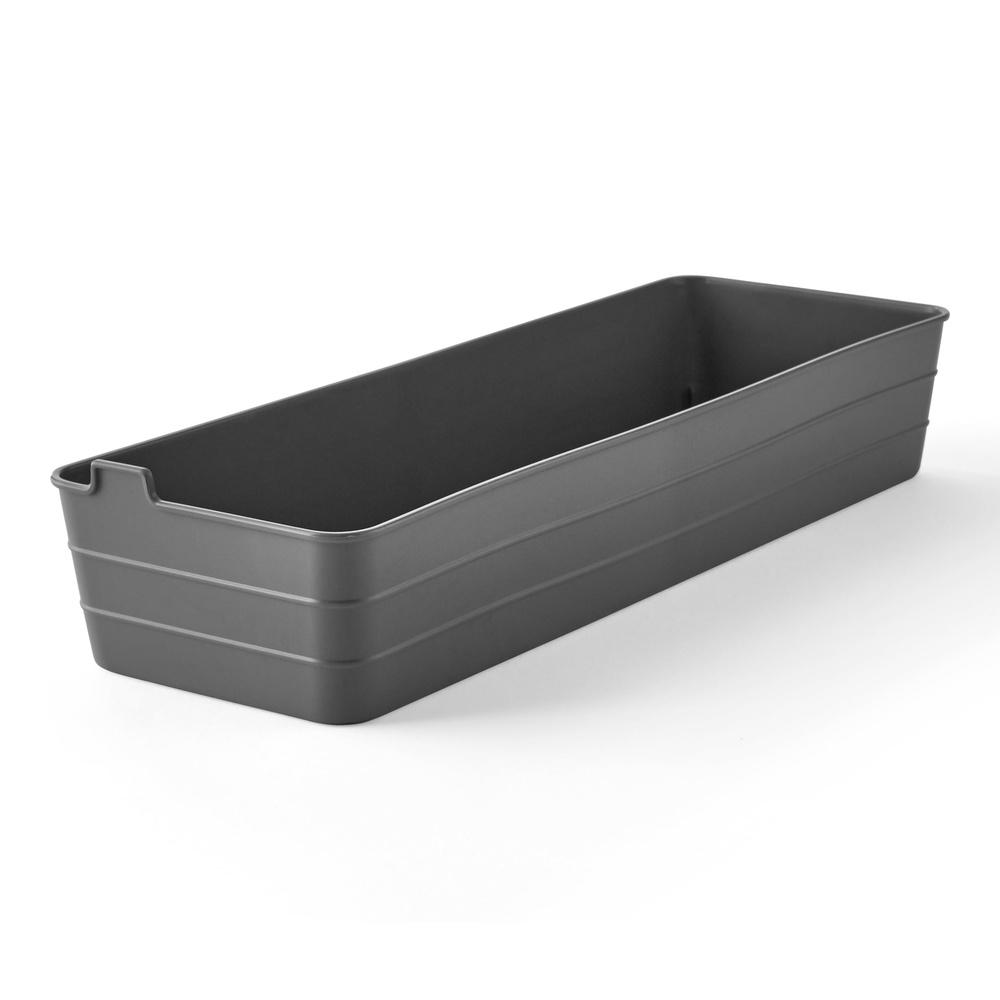 (2 pack Utility Storage Flex Tray Gray 5" x 15" 2 Pack