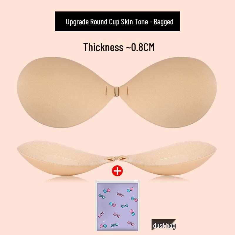 Mangoförmige selbstklebende Push-Up-BH-Einlagen: Atmungsaktive, unsichtbare Nippelabdeckungen für große Brüste - Anti-Hänge-Unterstützung für Hochzeitskleider