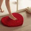 Heart Shaped Rugs Soft Non Slip Doormat Washable Water Absorbent Rugs for Home Entrance Bathroom Shower Floor Decor