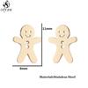 Funny Stainless Steel Gingerbread Man Earring Cartoon Ghost Ear Jewelry Girls Delicate Mermaid Fairy Earrings Gifts Accessories