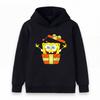 Kids Boys Girls Hoodie Sponge Bob Open Gift Box Print Pullover Hooded Sweatshirt Cute Casual Long Sleeve Tops For Boys Girls Holiday Party Gift