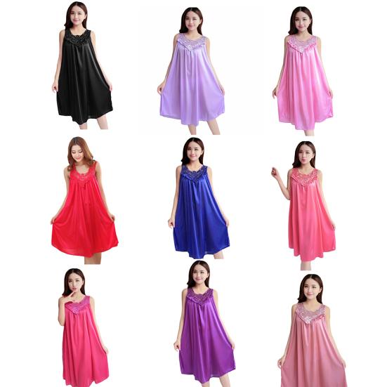 אופנת קיץ לנשים סקסית ללא שרוולים רופפת לנשימה לבוש לילה