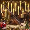 Halloween Decorations, Harry Floating Battery Operated Candles with Potter Magic Wand Remote, Flameless Hanging Flickering LED Candle Light,