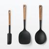 MUJI Wooden Handle Silicone Turner Spoon MC108A4S