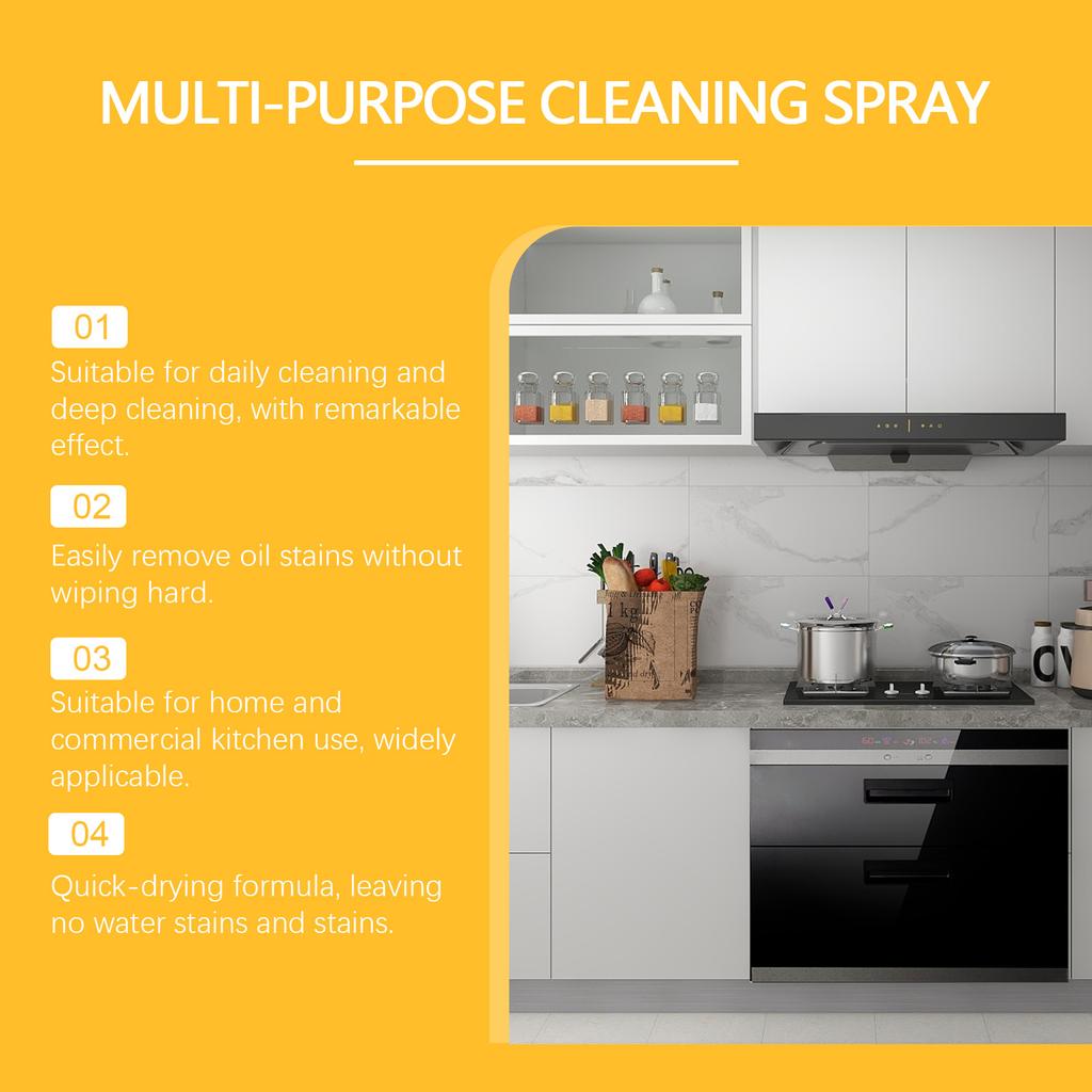 Jakehoe Kitchen Degreasing Cleaning Spray Suitable For Bbq Oven Stove Powerful Removal Of Oil Multipurpose Wash Home Use Cleaner
