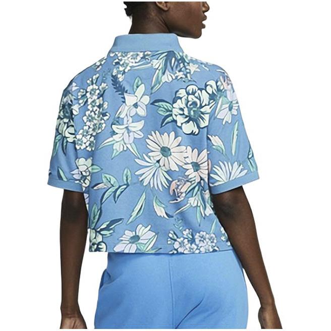 Nike Polo Shirts Women's Blue Polo Collar Moderate Straight Fit DH2479-469