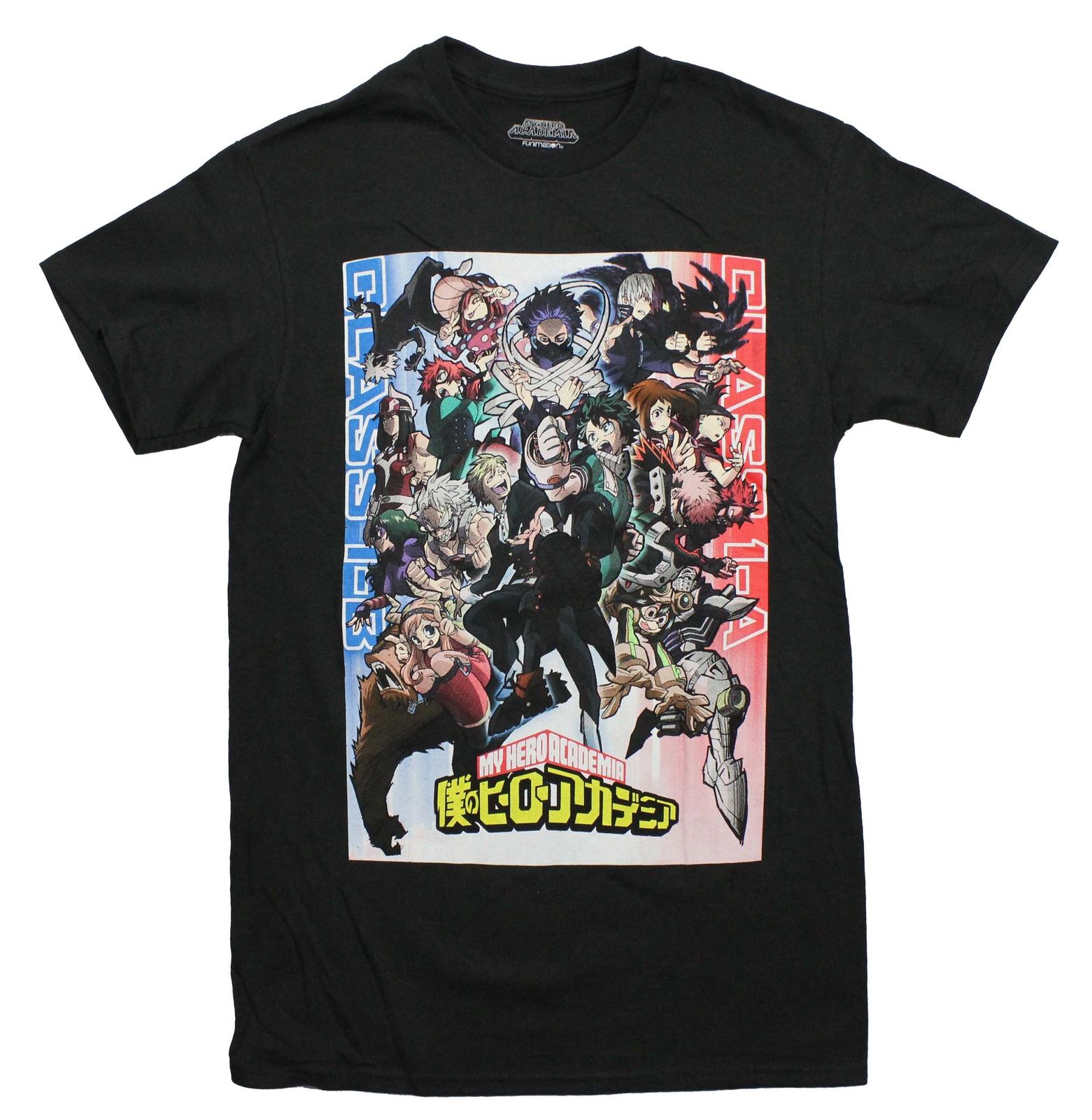 My Hero Academia New Adult T-Shirt - Class 1A & 1B Giant Cast Image S