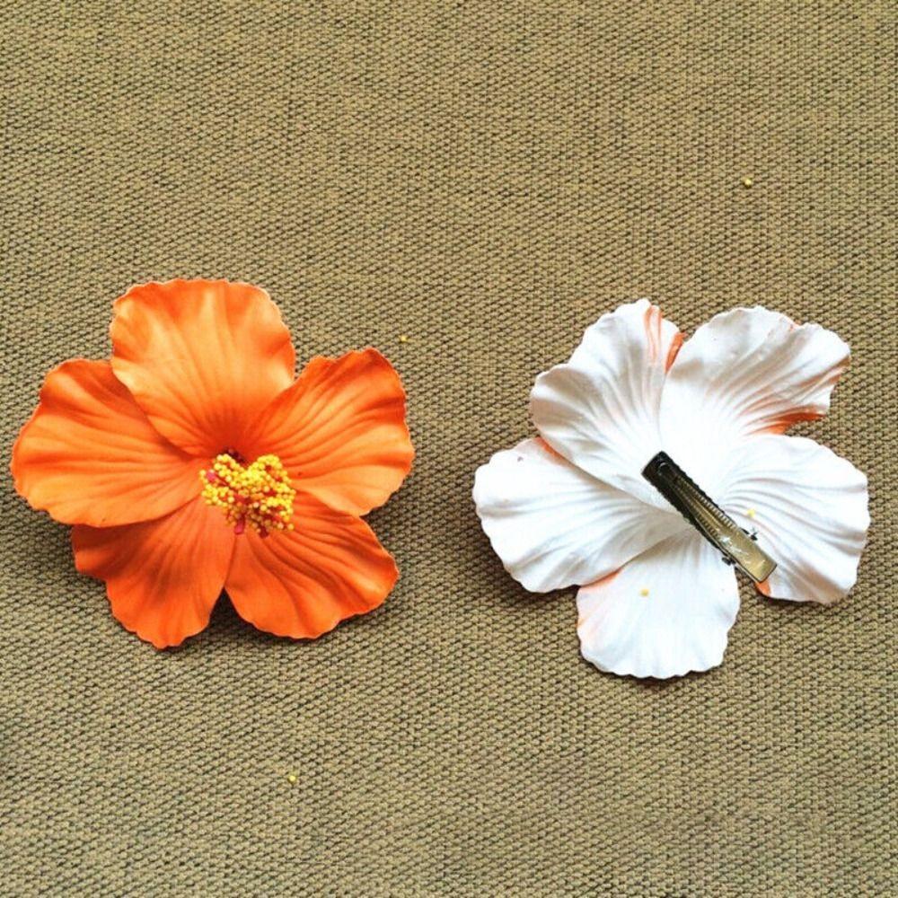 Headwear Hawaiian Flower Hair Clips Side Bangs Clip Hair Accessories Artificial Flower Clips Romantic