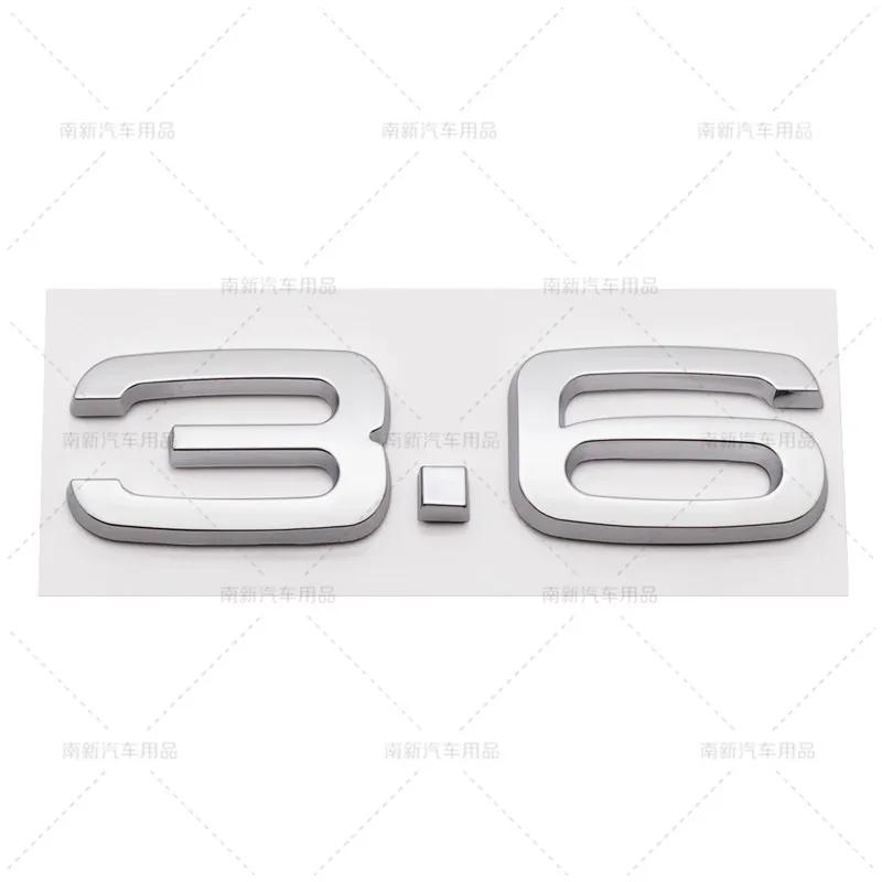 3D ABS 2.4 3.6 4.2 Letter Car Rear Trunk Tailgate Fender Door Badge Emblem Adhesive Sticker For A4 A5 A6 A7 A8 Q3 Q5 Q7