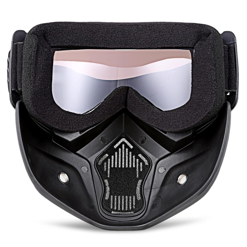 PC Motorcycle Helmet with Visor, Riding Off-road Equipment, Outdoor Harley Goggles and mask/Face Shield Goggles