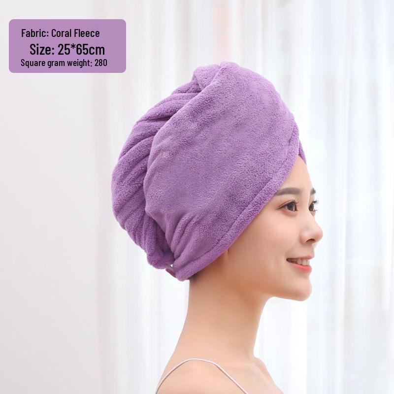 

Супервпитывающая мультяшная вышитая двухслойная шапочка-полотенце для волос 25*65cm Single Layer