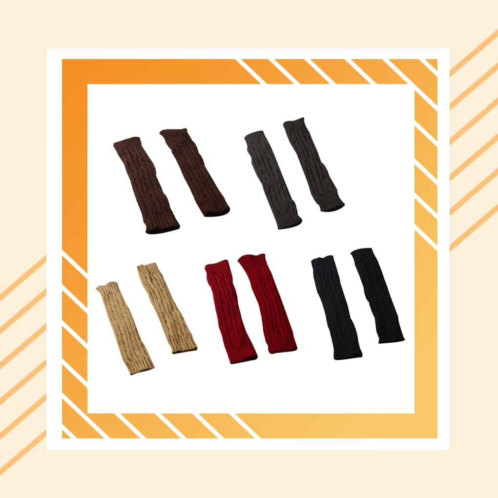 1 Pair Hot Winter Autumn Knit Arm Warmer Women Girls Long Winter Mittens Wrist Warmer Female Gloves