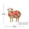 Fåre Mode Broche 4 Farver Rhinsten Blomstret Design Gedens År Mindesmærke Reversnål til Forretningsanledninger