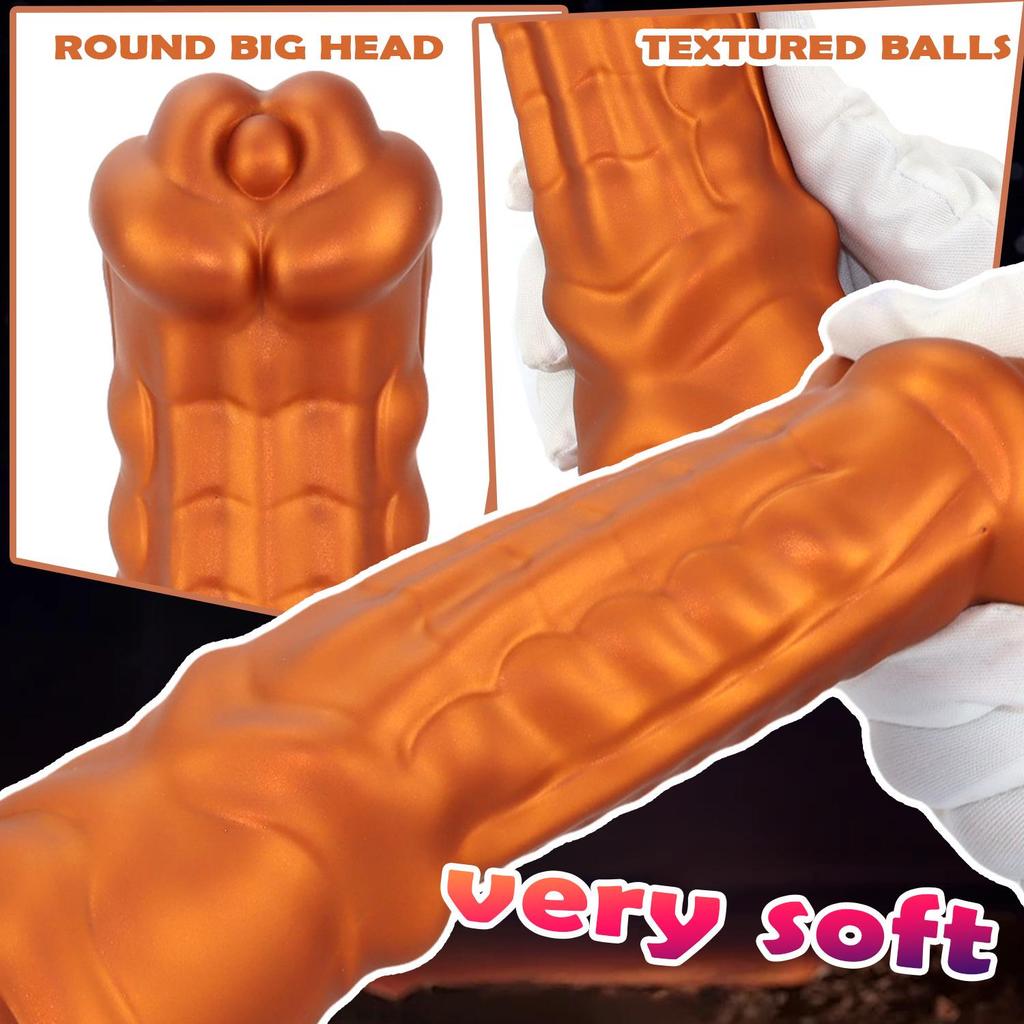 Supergroßer unregelmäßiger Silikon-Pferdedildo - Dickes weibliches Sexspielzeug für den Höhepunkt