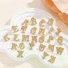 2PCS New Metal Initial A To Z 26 Letters Pin Suit Shirt Collar Lapel Brooch Pin Badge Fashion Jewelry For Men Women Accessories