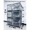 Stainless Steel Multi-Layer Dog Cage for Small to Medium Dogs - Parent-Child Design, Ideal for Pet Shops & Boarding