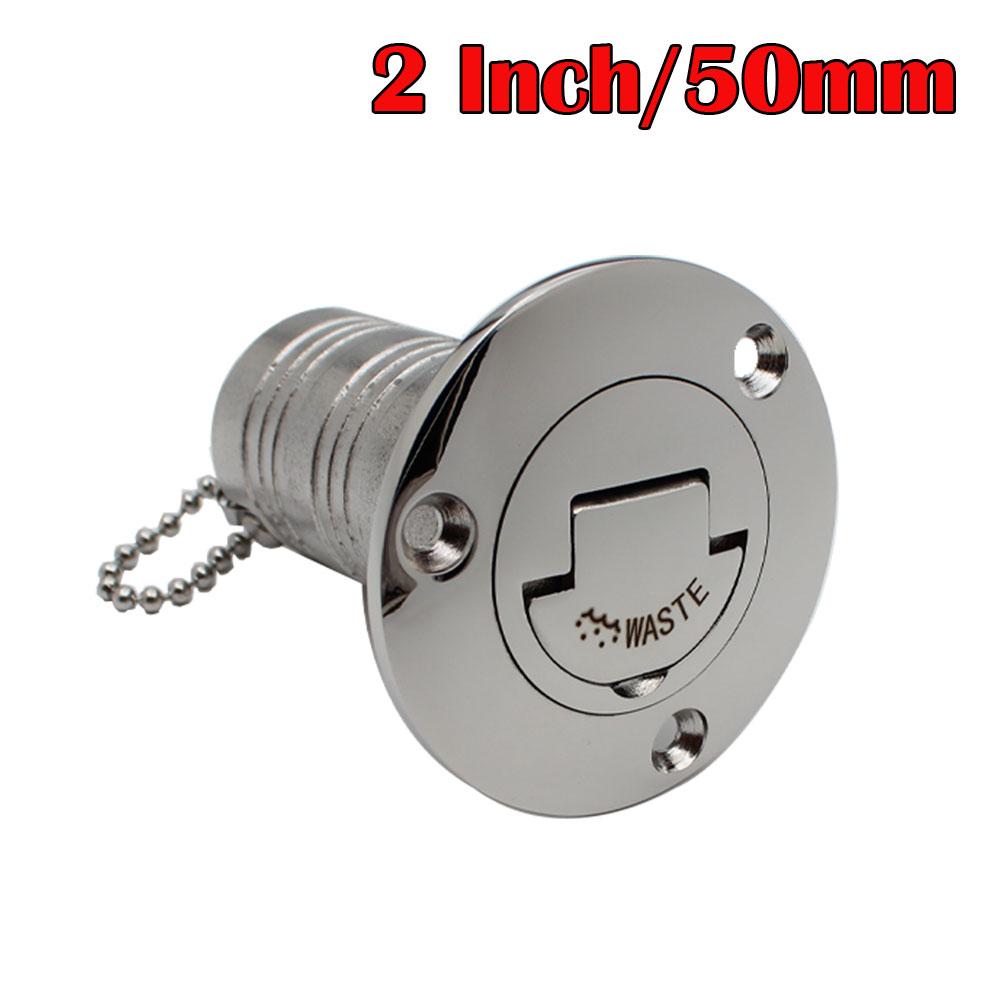 New Stainless Steel 316 Deck Filler GAS DIESEL FUEL WASTE WATER 38mm 50mm Mirror Polish Marine Boat Hardware Deck Filler Cap
