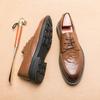 Italienska Lyxiga Läderskor för Män Loafers Casual Herrskor Snörskor Brittisk Stil Randiga Mjuka Skor Mockasiner Ny Ankomst