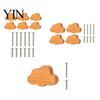 Solid Wood Wardrobe Knobs Cloud Shaped Wooden for Cabinets & Drawers, Cabinet Handles Decorative Wall Hooks Kids with Screws, Nordic Style Nursery
