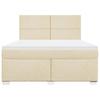 Maison Exclusive - Sommier à lattes de lit avec matelas Crème 180x200 cm Tissu