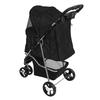 Pet Stroller Foldable Breathable Visible Mesh Dog Cat Carrier Cart with Storage Basket and Cup Holder for Outdoor