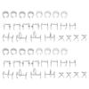 48Pcs Ear Cuff Non Piercing Colorfast Rugged Lightweight Stylish Braid Beads Hair Jewelry for Parties Weddings Silver