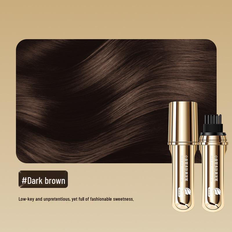 Grass Collection Peptide Hair Repair Pen: Golden, Easy Color Touch-Up with Comb Teeth, Disposable White Coverage