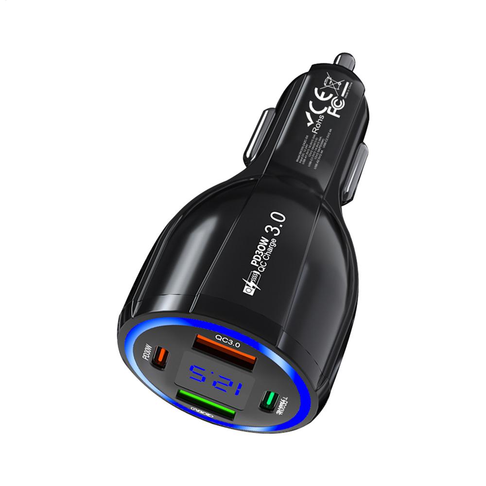 

4 Port Car Charger Fast Charging USB Car Charger Adapter Portable Car Charger Adapter Car Accessories for Travel Daily Life