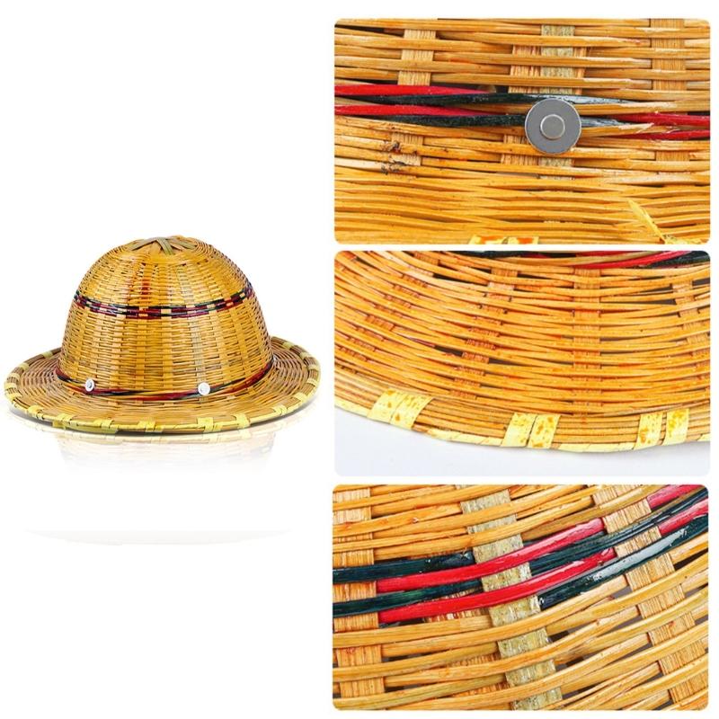 Breathable Bamboo Weave Cap For Outdoor Activities Lightweight And Friendly Unisex Design Practical Sun Protection Hat