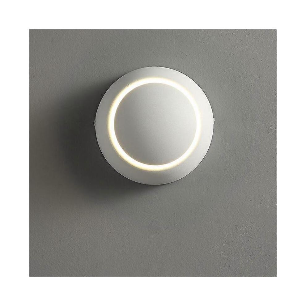 (Black indoor,White light)360 Degree Rotating Round Wall Lamp Living Room Stair Decoration