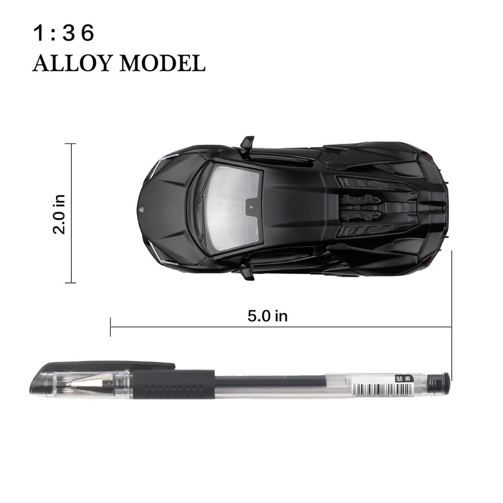 TOKAXI 1/36 Scale Lamborghini Reverto Diecast Car Model Pullback Car - Lamborghini Reverto Toy Car for Boys and Girls